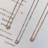 Ontwerper Croitrres Nacklace eenvoudige set hanger hoge versie klassieke enkele diamanten ketting dik vergulde 18k gouden een ufo nekhaan bubbel kraag keten