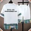 Herrspårar 2024 Summer Mens Set Korean Fashion Two Piece Set Tracksuit Men Trend Men kläder joggar set t shirt+shorts outfit set men y240508