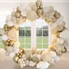 Decorazione per feste White Gold Garland Kit Birthday Baby Shower Balloons Arch Latex Ballon Chain Wedding