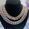 Compre jóias por atacado 3 linhas pontuadas de prata esterlina personalizada VVS Moissanite Diamond Cuban Chain for Mens
