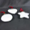 Плоский мяч Рождественские украшения Сублимация Пластиковая MDF вставить заготовки для индивидуальной печати Рождественская украшение дерева по океану U1020