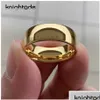 Band Rings Band Rings Classic Gold Color Wedding Ring Tungsten Carbide Women Men Engagement Gift Jewelry Dome Polished Engraving 21071 Dh3Hi