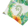 Handduk Rektangel Simning Bath Green Leaves Pattern Printed Microfiber Swimwear Shower Filt Beach Picnic Mat YJ00011