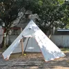 Tentes et abris 2 mètres de haut de haut en plein air camping hexagonal sauvage chimney bois grand pyramide poêle tente simple couche n'a que la coquille extérieure