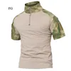 Tactical T-Shirts Men Sport Outdoor Tee Quick Dry Short Sleeve Shirt Hiking Hunting Combat Men Clothing Breathable 240513