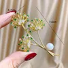 Broschen High-End Zirkon Löwenzahn Bouquet Elegant Natural Pearl Corsage Frauenkleidung Accessoires Pins Hochzeit Schmuck Geschenk