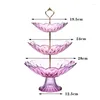 Assiettes 2/3 Tiers Plastic Plate Bols Fruit Party Party Desserts Nusts Candy Candy Plan de service pour la maison