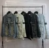 Tasarımcı Ceket Erkek Kadın Taşları Denim Ceketler Logo Baskı Sokak Giyim Kat Mans Moda Dış Giyim Uzun Kollu Erkek Ceketler Çok Molor Katlar Giyim Boyutu M-XXL