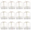 Tirez les conteneurs 12 pcs porte-gâteaux porteurs porteurs stands de mariage Cupcake conteneur en plastique caisses single