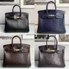 Bag Designer High-end Crocodile Platinum Pinilo American Gulf Crocodile 25 30 35 Bags Hand-held Tote 8UA0