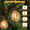 G40 LED Globe String Lights Outdoor 15m 50 PCS IP65 Plastique Balcone Garland Fairy Lamps for Wedding Christmas Party Deco 240514