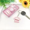 Party Gunst 12pcs Pink Crown Princess Keychain Baby Girl Douche Gunsten Verjaardagsake Born Dooping Cadeau