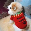 Hondenkleding Rood en zwarte kerstkruidtrui Schattig shirt Pet Sweatshirt Santa's Helper Puppy Drukte Kleding Kleding
