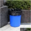 Trash Bags 50Pcs Big Garbage Disposable Black Heavy Duty Liners Strong Thick Rubbish Bin Outdoor Drop Delivery Home Garden Housekee Dhruc