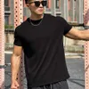 Exercise Muscle Loose Cotton Fitness Short Sleeve Men Basketball Autumn Running Training Elastic Sports T Shirt Round