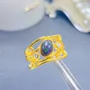 Cluster anneaux naturels noir opale pour les femmes argent 925 bijoux joyau de luxe pierres de luxe 18 km plaqués gratuits navires articles de fête cadeaux