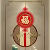 Figurines décoratives Fabluqué tissu chinois pendentif pendentif traditionnel Processus d'estampage des ornements de caractère fU tissés avec des glands