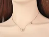 Choker Vattentät rostfritt stål CZ Crystal Snowflakes Charm Halsband för kvinnor Real Gold Plated Pendant Jewelry N20243