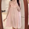 Abbigliamento da donna dolce principessa sexy lingerie spaghetti cinghia seta in seta campeo da notte per donne abiti notturni coreani Nightdress a casa notturna