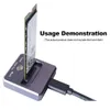 Главные корпуса HDD Docloge Ssd Dock Station M.2 к USB -адаптеру Typec NVME/SATA Caddy Box 10 Гбит/с.
