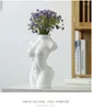 Vasi del corpo umano vaso ceramico vaso in bianco e nero astratto femmina nuda ragazza nuda fiore decorazione casa ornamenti