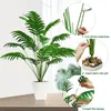 Dekorativa blommor Yan Tall Arca Palm Tree Fake Large Tropical Leaves Floor Plants Bush For Home Office Indoor Room Decoration