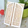 Gift Wrap 5x7inch Luxury Gold Laser Cut Gate Design Housewarming Party Wedding Invitation Card