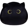 Cartoon Black Cat traveneiro luxuoso boneca boneca de gato de gato