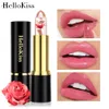 Hellokiss Jelly Flower Lipstick Hidratante e hidratante Make Up Up Coloring Gold Foil Aquecimento Lipstick