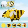 Appareils pour chiens Houstable pour animaux de sauvetage ajusté Vente molle Adjuds Little Bee Swimming Vêtements pour chiens chats