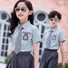 Roupas Defina o uniforme escolar infantil Conjunto de formatura JK JK Summer Primary English Performance Camisa de manga curta