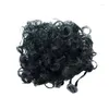 Dog Apparel Wig Cute Headgear Hat Pet Supplies Black Bang Hairstyle And Brown Braids