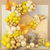 Décoration Set Arch Party Balloon Thanksgiving Yellow Gold Birthday Supplies Family Gathering