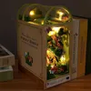 Arquitetura/DIY House Kit de boneca de madeira de madeira 3D Puzzle Book Insert Modelo de Construção de Building com Touch Light Bookshelf Toys Girlshouse Girlshouse