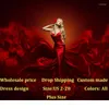 Partykleider Grüne Flecken Abschlussball Abend Spaghetti -Gurt Applizes Sweep Zug Schnürung Schlitzrobe de Ball Stretch Graduationskleid Kleid