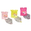 Set di abbigliamento per bambine estate abiti casual abiti da bambino per bambini senza maniche a vento t-shirt t-shirt a fiore shorts outfit