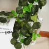 3pcs Flores decorativas grinaldas 1pc Ivy Artificial Leaf Plants Plantas da sala Decoração de casamento de festas verde Creeper Green Creeper Artificial Vine Garden Wall Home Decor Home Decor