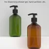 Dispensateur de savon liquide 300 ml Bouteille de compagnie Brown Brown Shower Gel Rechargeable Shampooind Shampooind Reviterer Lotion Press