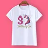 T-shirts Shirt Birthday 1-12 T-shirt d'anniversaire T-shirt Wild Tee Girls Party T-shirt Theme Clothes Kids Gifts Fashion Tops Tshirt T240513