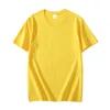 卸売ブランクソリッドカラーTシャツ丸ネック半袖白い夏ルーズK2B6