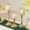 Candle Holders European Style Glass Metal Holder Nordic Luxury Modern Home Decor Wedding Table Centerpieces Gifts