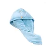 Towel Super Absorbent Hair Cute Cap Quick Dry Solid Color Bathroom Shower Women Wipe Head Towels Microfiber Household