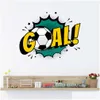 Adesivi da parete Gol di calcio calcio Word Art Hole for Kids Camera camera da letto Gioca a baby decalcomanie per la consegna decorativa per la consegna giardino dhku1