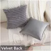 Coussin / oreiller décoratif 1 pcs jet ers thermons doux et confortable coussin de fourrure en faux lapin pour canapé canapé chaise de lit à la maison saga gr dh25a