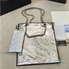 Cekinów Women Designer Tote Bag Bling Bling Gold Metal Hardware Matelasse Łańcuch duża pojemność ramię jumbo torebka mody torebka sacoche kropka