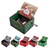 Figurine decorative BOX MUSICA NATALE 2024 Ornamenti di Snowman Babbo Natale Delicati per bambini