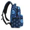 Rucksack hübsche dekorative blaue Blätter Boriana Giormova für Mädchen Jungen Reise Rucksackbackpacks Teenage School Tasche