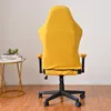 Couvre-chaise Pu Leather Gaming Cover Office Elastic Color Color Colchair Couver pour les chaises informatiques Salle de jeux d'étude