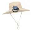 Basker fläkt kylande hatt lättvikt laddningsbara breda grims sol cowboy hattar för utomhusaktiviteter reser män och kvinnor sommarsport
