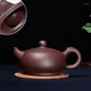 Чайные наборы 370 мл подлинности yixing Zisha Tea Pot Barge Ball Checked Holes Holes Mountain River Patter